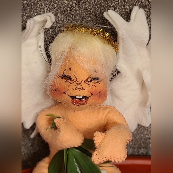 NWT Vintage Annalee 7" Mistletoe Cherub Mobilitee Doll 1992 - Picture 9 of 10